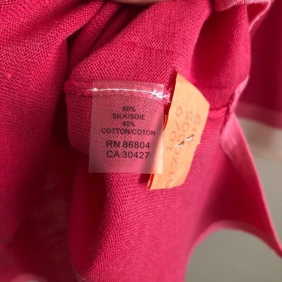 Magaschoni Pink Fine Knit Tunic Top Silk Blend - Picture 7 of 7